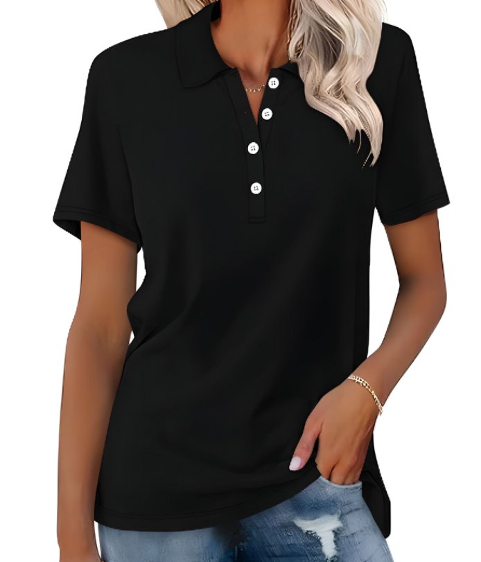 Comfortable Polo Shirt for Women Short-Sleeve Classic-Fit