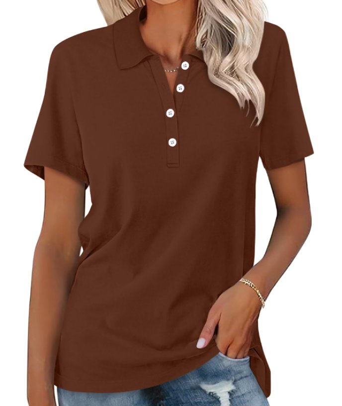 Comfortable Polo Shirt for Women Short-Sleeve Classic-Fit