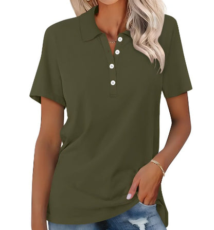 Comfortable Polo Shirt for Women Short-Sleeve Classic-Fit