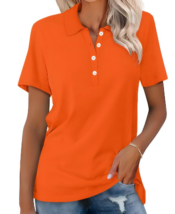 Comfortable Polo Shirt for Women Short-Sleeve Classic-Fit