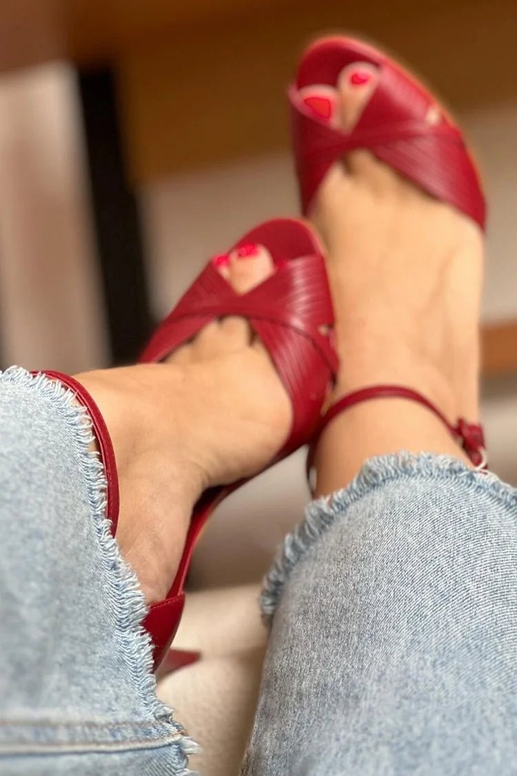 Comfortable Sandals for Women Stiletto-Heel Ankle-Strap