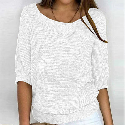 Comfortable Pullover Sweater for Women Batwing-Sleeve Relaxed-Fit