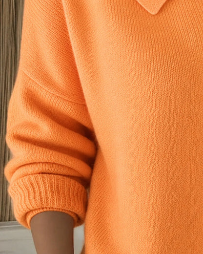 Stylish Cardigan for Women Button-Up Collared Relaxed-Fit