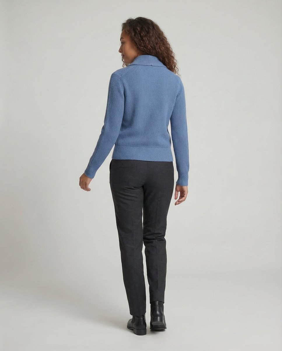 Stylish Cardigan for Women Button-Front Lapel-Collar Ribbed-Knit