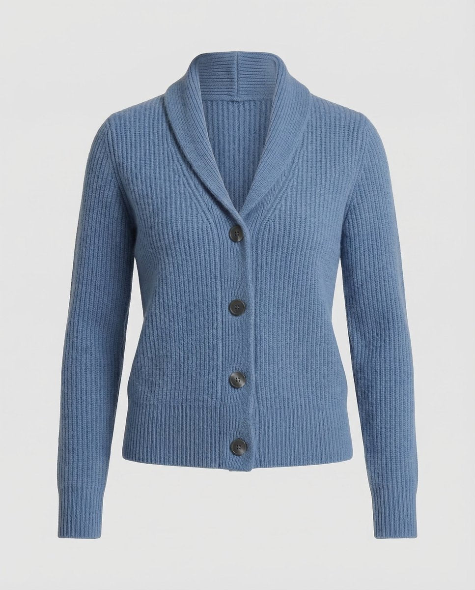 Stylish Cardigan for Women Button-Front Lapel-Collar Ribbed-Knit