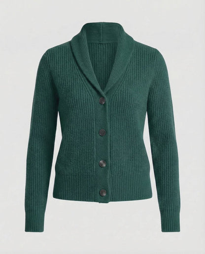 Stylish Cardigan for Women Button-Front Lapel-Collar Ribbed-Knit