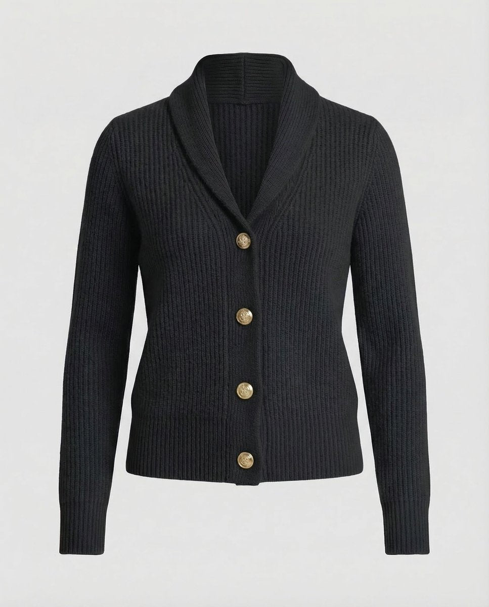 Stylish Cardigan for Women Button-Front Lapel-Collar Ribbed-Knit
