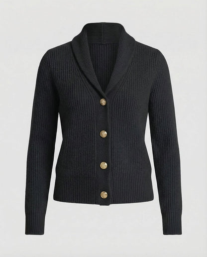 Stylish Cardigan for Women Button-Front Lapel-Collar Ribbed-Knit