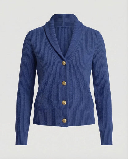 Stylish Cardigan for Women Button-Front Lapel-Collar Ribbed-Knit