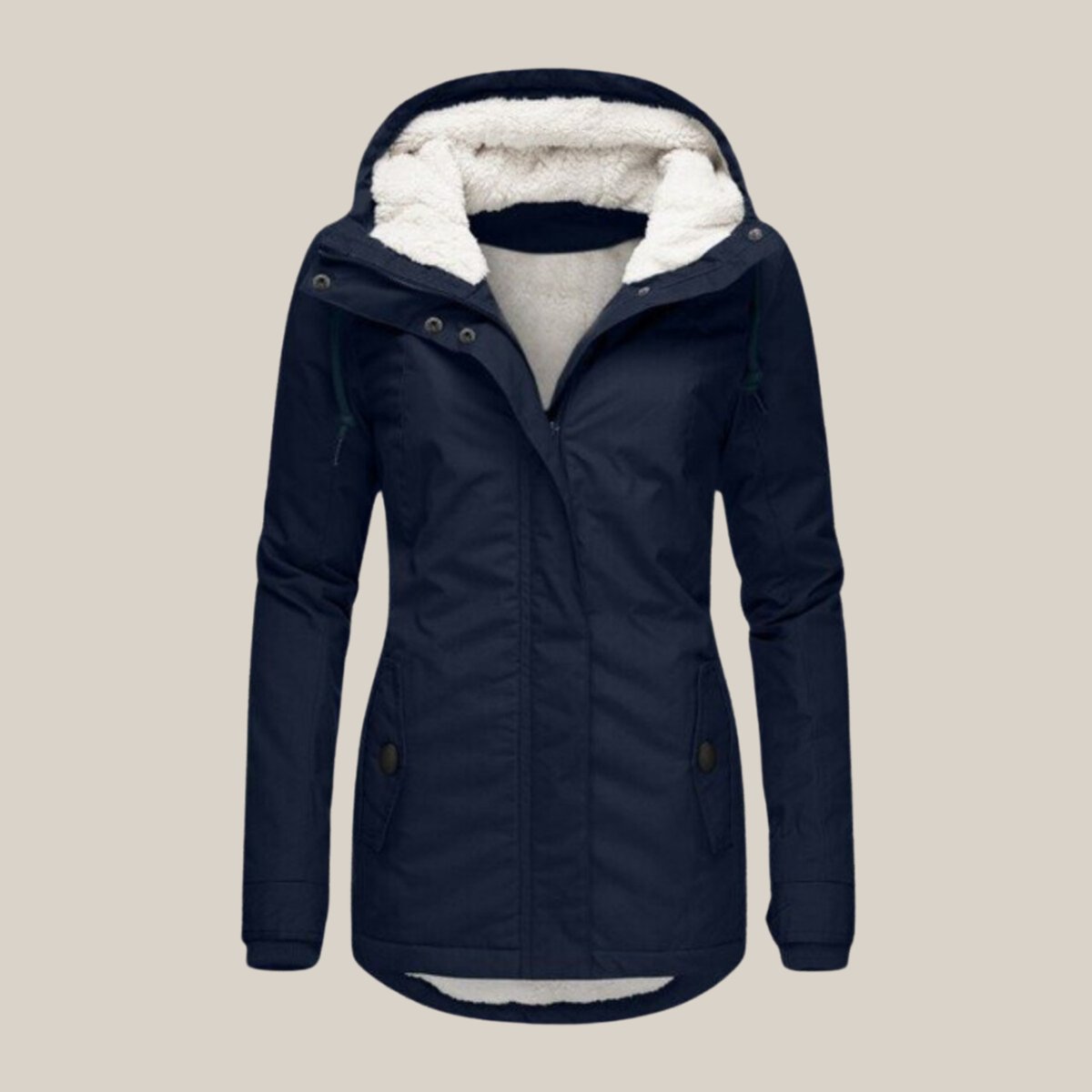 Comfortable Quilted Jacket for Women Sherpa-Lined Hooded