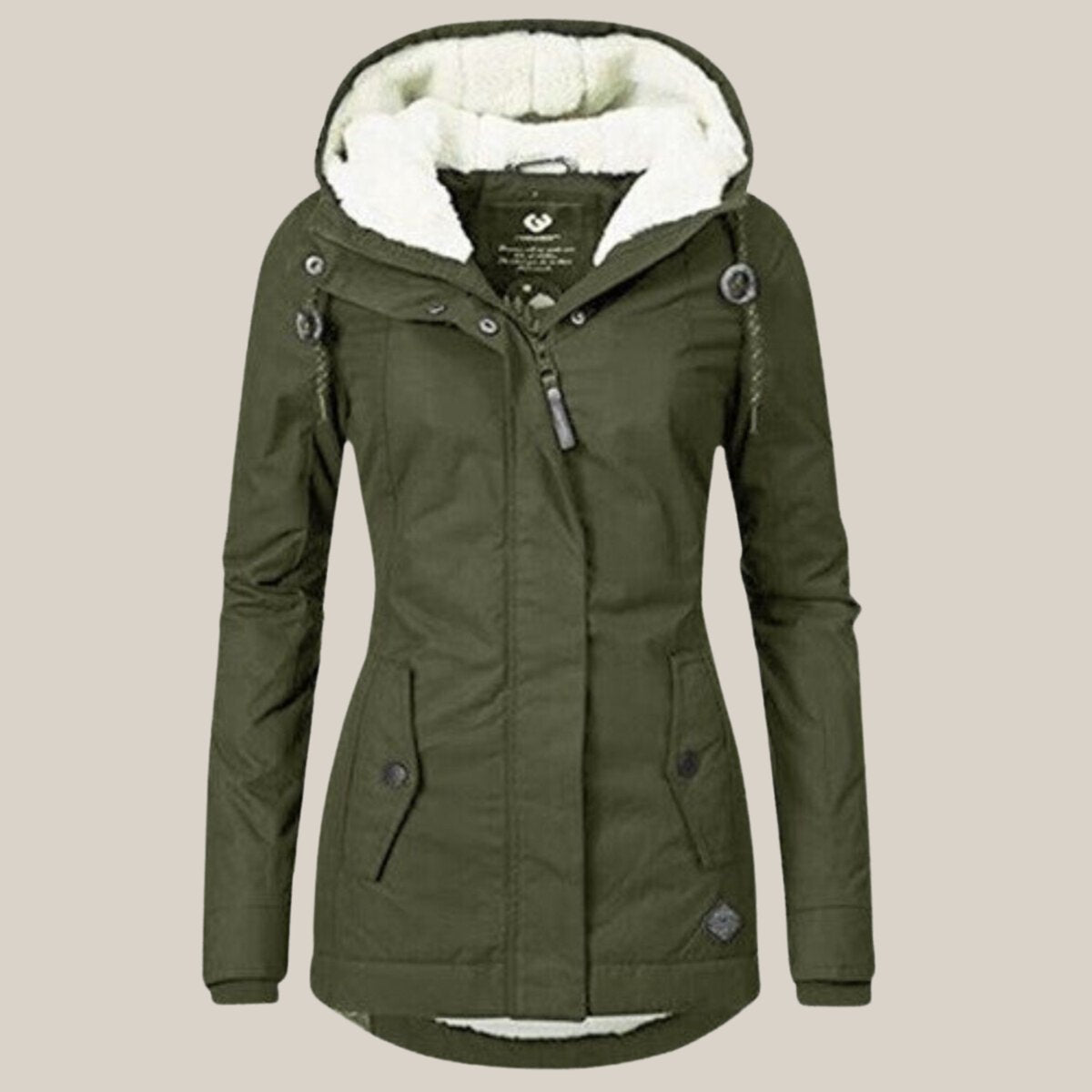Comfortable Quilted Jacket for Women Sherpa-Lined Hooded