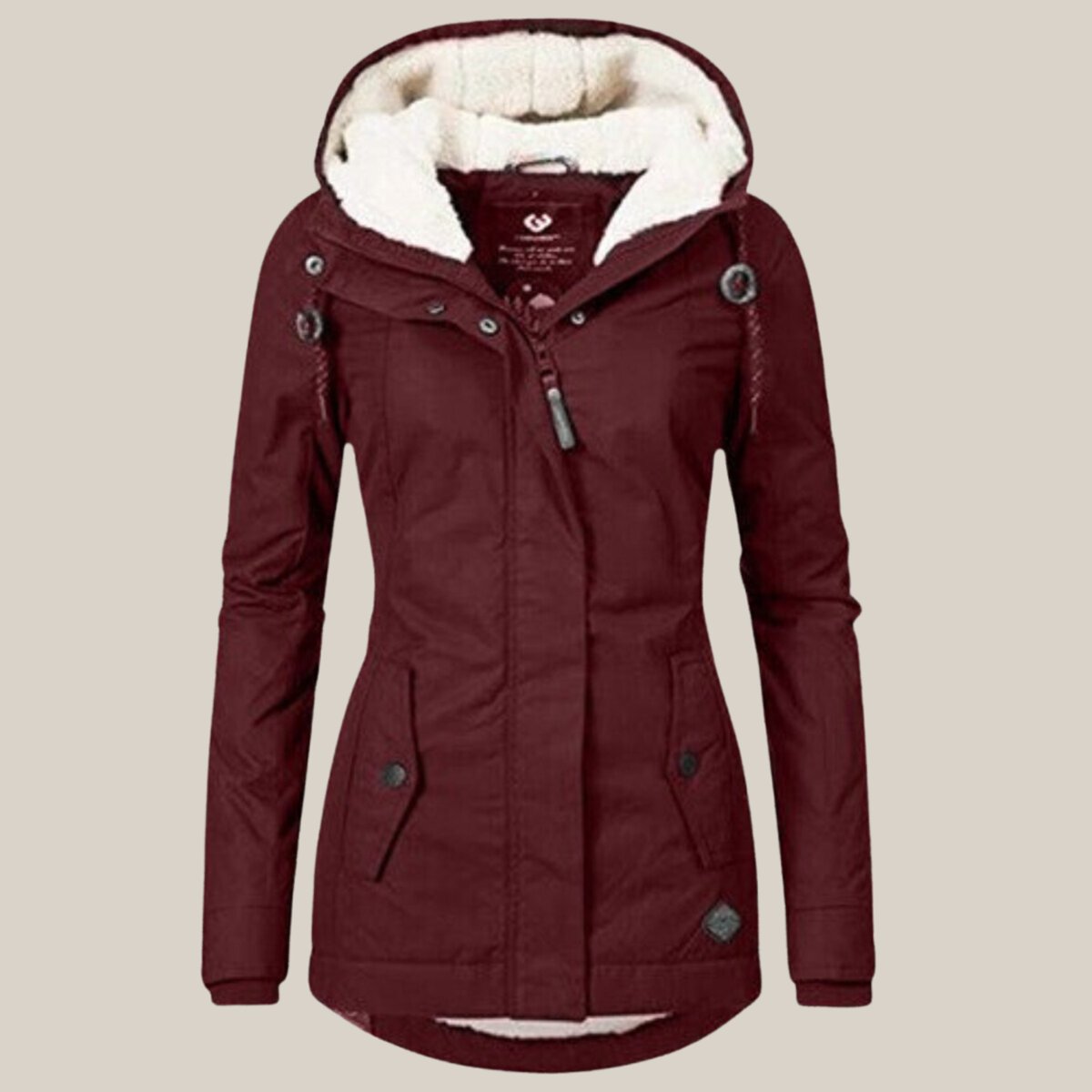 Comfortable Quilted Jacket for Women Sherpa-Lined Hooded