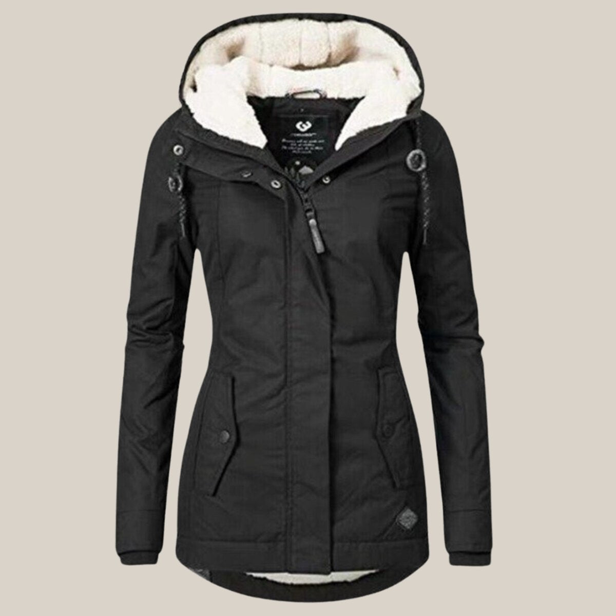 Comfortable Quilted Jacket for Women Sherpa-Lined Hooded
