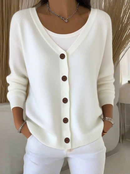 Stylish Cardigan for Women V-Neck Button-Front