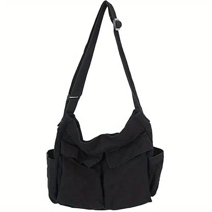Effortless Shoulder Bag for Women Multi-Pocket Canvas