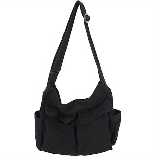 Effortless Shoulder Bag for Women Multi-Pocket Canvas